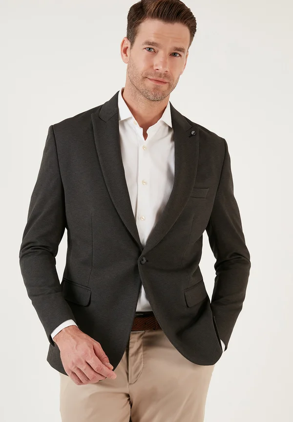 SLIM FIT - Sakko - black