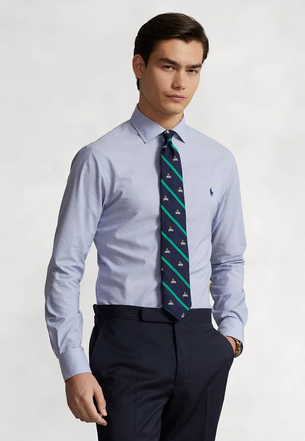 SLIM FIT SHIRT - Businesshemd - light blue/white