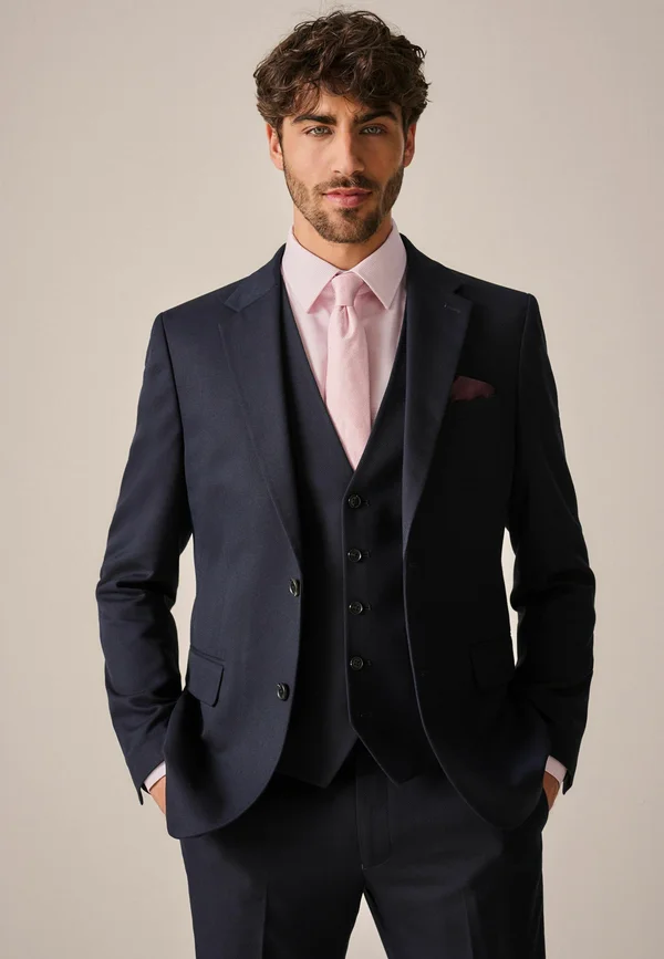SLIM FIT TEXTURED - Anzugsakko - navy