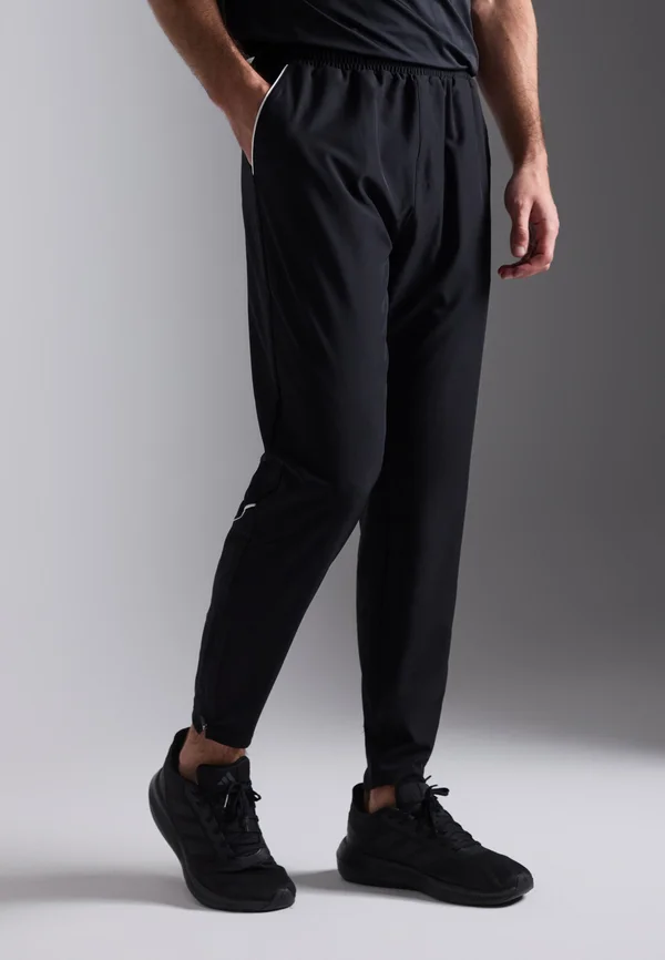 SLIM FIT TRACKSUIT BOTTOMS WITH POCKETS & ANKLE ZIP - Jogginghose - black