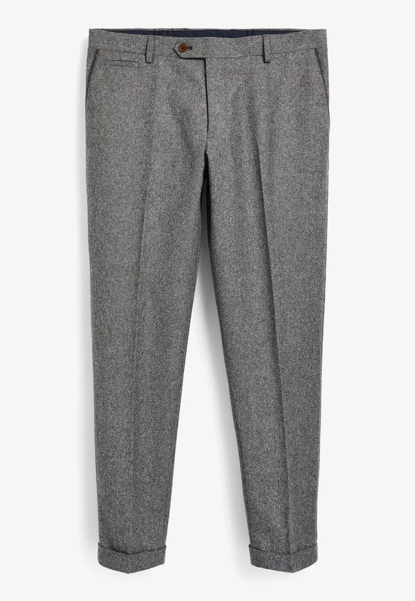 SLIM FIT WOOL TRIMMED - Anzughose - grey