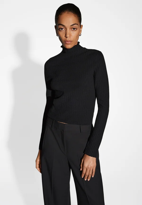 SLIM TAPERED FIT - Strickpullover - black