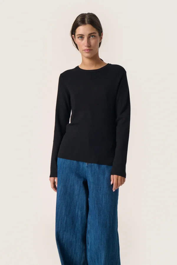 SLSina - Strickpullover - black