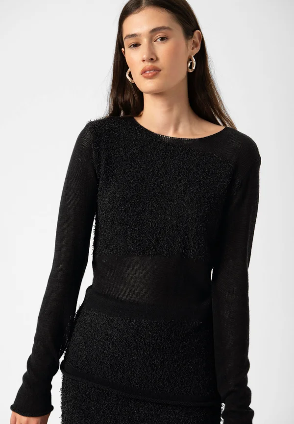 SLTINE PULLOVER - Strickpullover - black