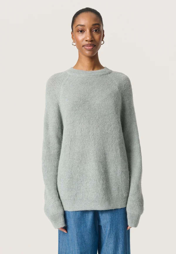 SLTUESDAY RAGLAN PULLOVER LS - Strickpullover - silver blue