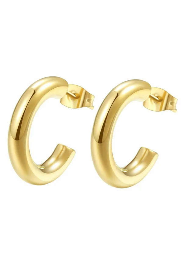 SMALL CHUNKY HOOPS - Ohrringe - goldfarben