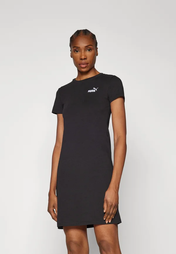SMALL LOGO SLIM DRESS - Jerseykleid - black