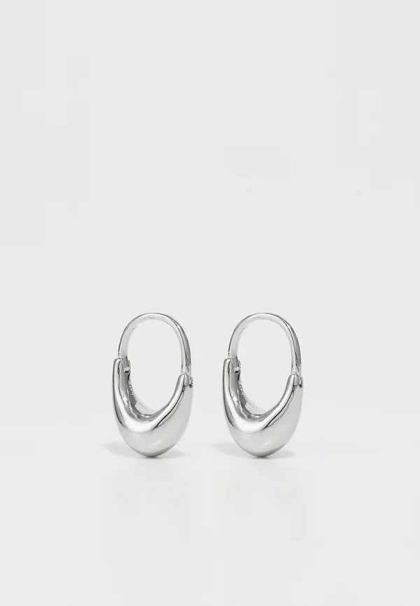 SMALL ROSCIDA DROP HOOPS - Ohrringe - silver coloured
