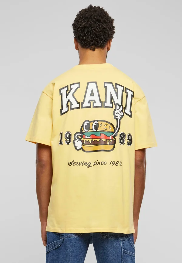 SMALL SIGNATURE BURGER  - T-Shirt print - yellow
