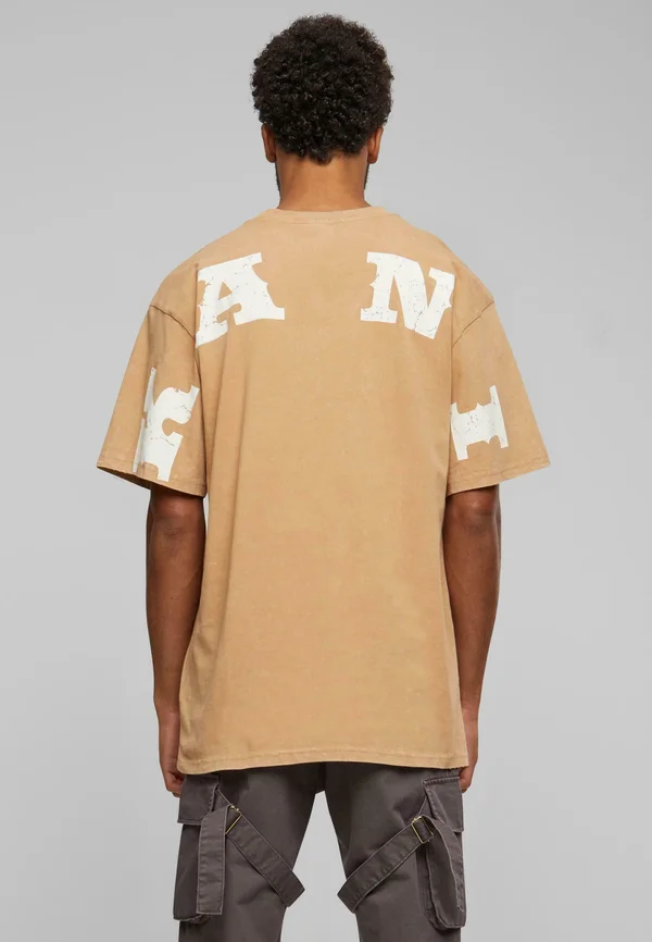 SMALL SIGNATURE DISTRESSED HEAVY - T-Shirt print - sand