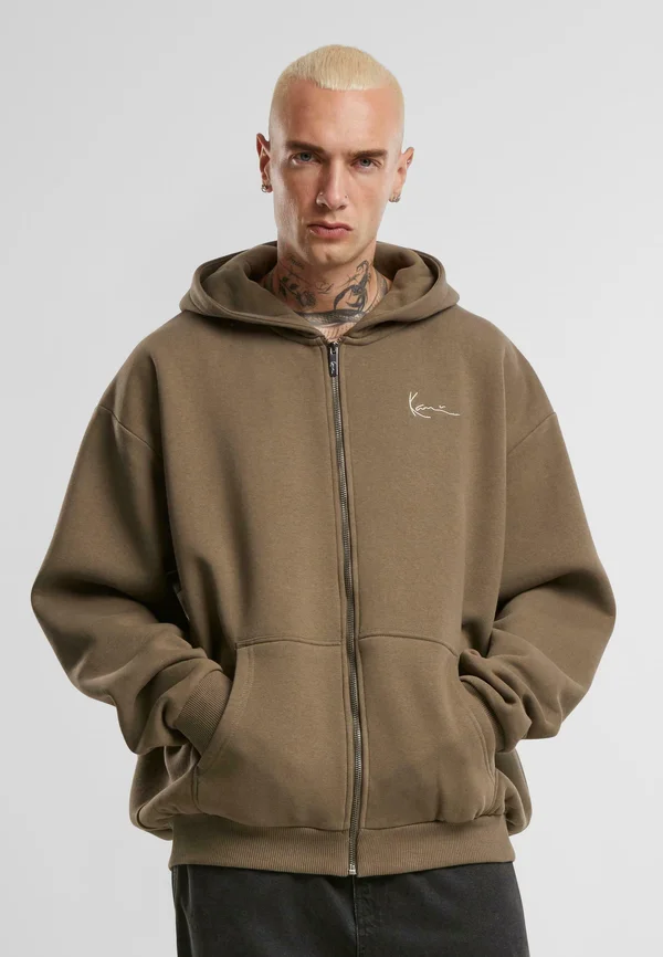SMALL SIGNATURE ESSENTIAL OS  - Sweatjacke - brown