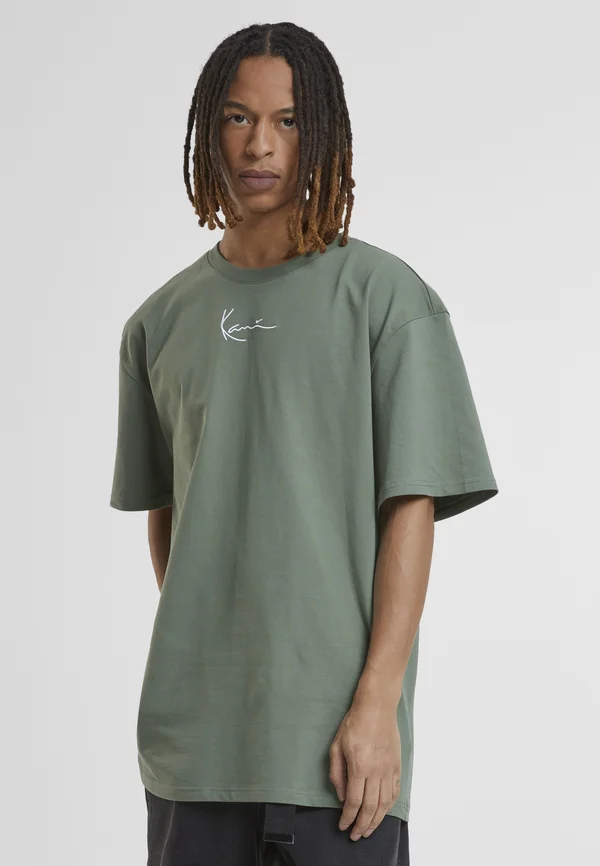 SMALL SIGNATURE ESSENTIAL - T-Shirt basic - dusty green