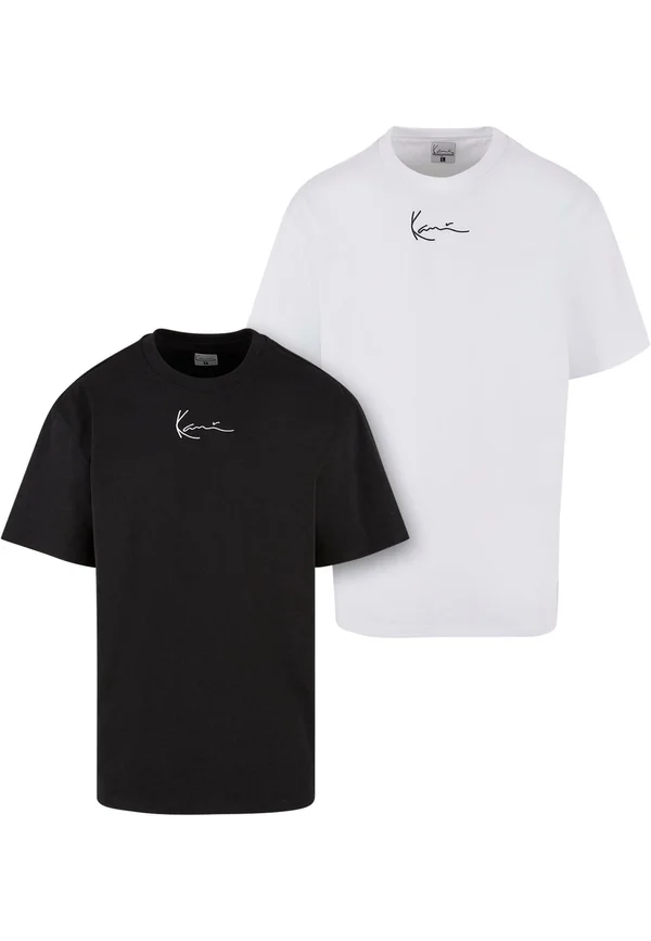 SMALL SIGNATURE ESSENTIAL TEE 2 PACK - T-Shirt basic - black white