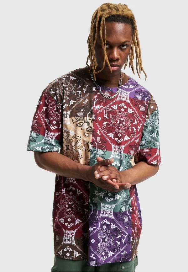 SMALL SIGNATURE PAISLEY - T-Shirt print - dark red multicolor