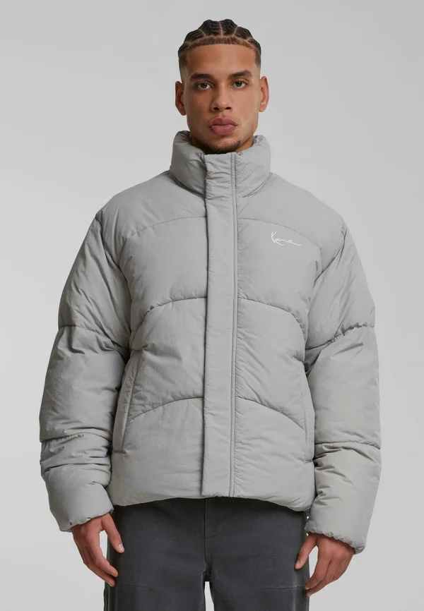 SMALL SIGNATURE PUFFER - Winterjacke - light grey