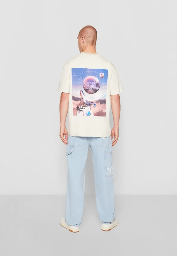 SMALL SIGNATURE - T-Shirt print - white taupe