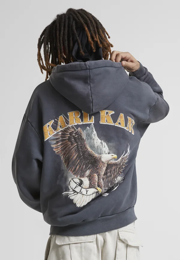SMALL SIGNATURE WASHED EAGLE HOODIE UNISEX - Sweatshirt - bleach black