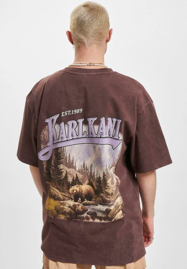 SMALL SIGNATURE WASHED HEAVY  LANDSE - T-Shirt print - brown