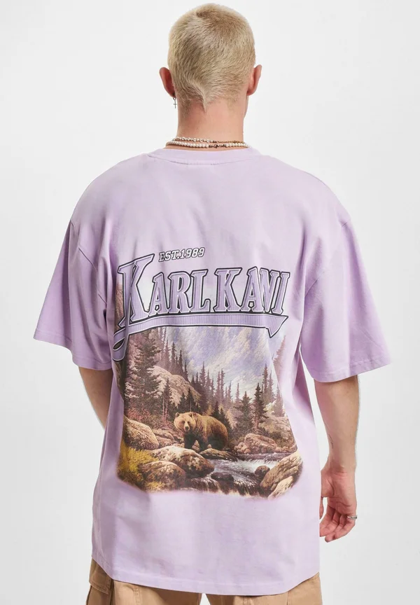 SMALL SIGNATURE WASHED HEAVY  LANDSE - T-Shirt print - light purple