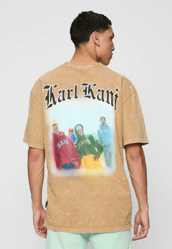 SMALL SIGNATURE WASHED TEE - T-Shirt print - sand