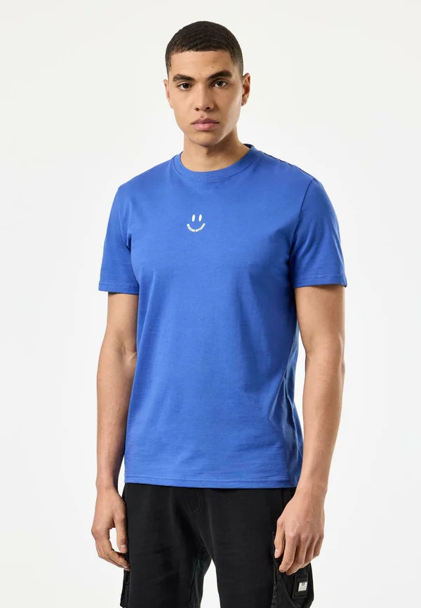 SMILE GRAPHIC TEE - T-Shirt print - bluebell