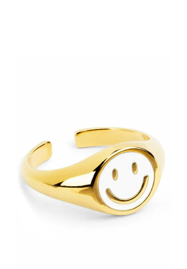 SMILEY ENAMEL - Ring - blanco oro
