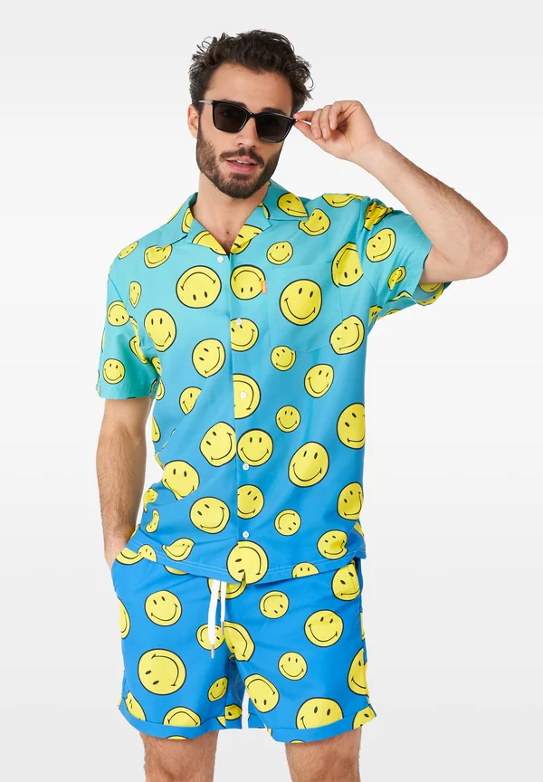 SMILEY SUMMER FADE - Shorts - blue