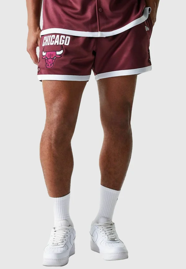 SNAP BUTTON CHICAGO BULLS - Kurze Sporthose - rubis