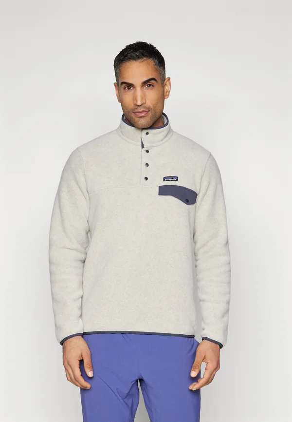 SNAP - Fleecepullover - oatmeal heather/smolder blue