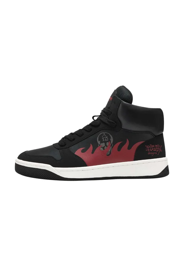 Sneaker high - black red
