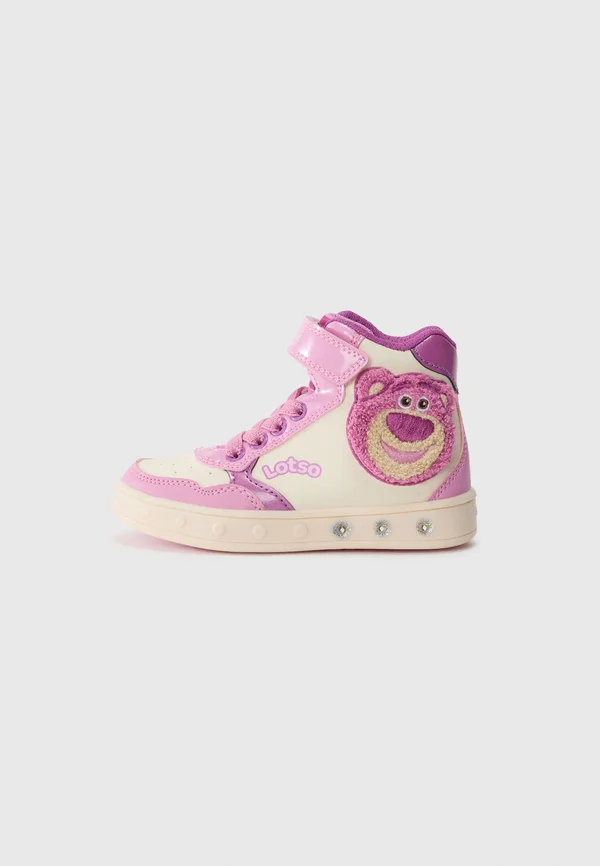 Sneaker high - dark pink/light ivory