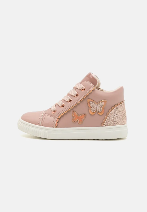 Sneaker high - mottled pink