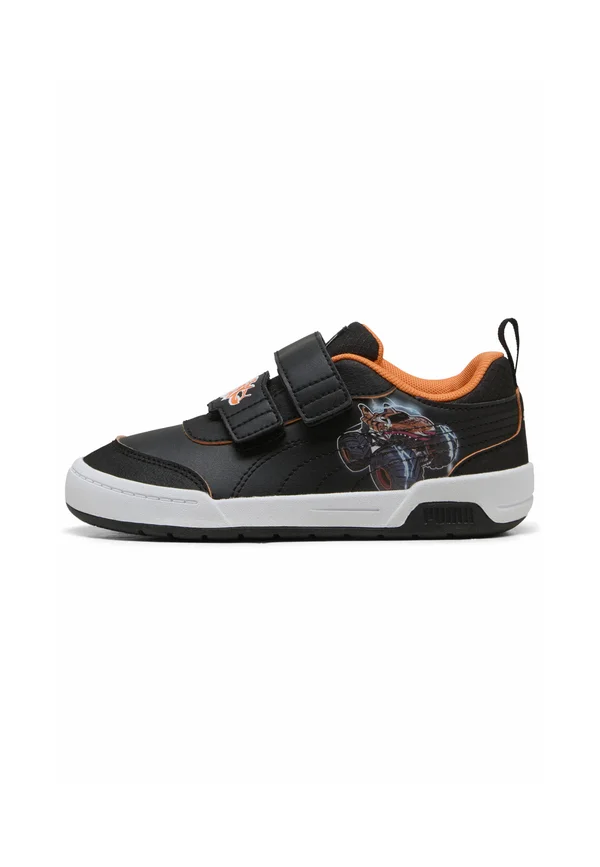 Sneaker low - black- black-orange glo
