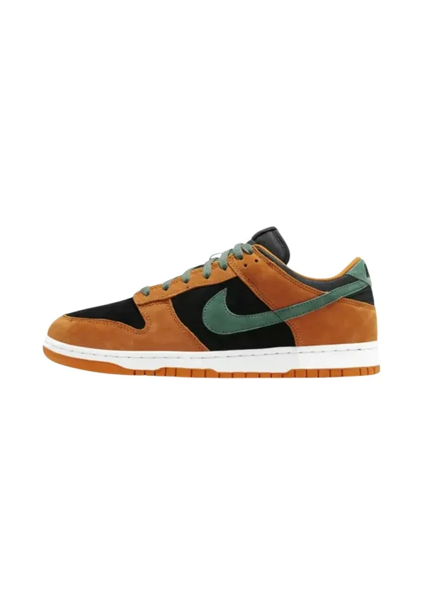 Sneaker low - black orange dark green