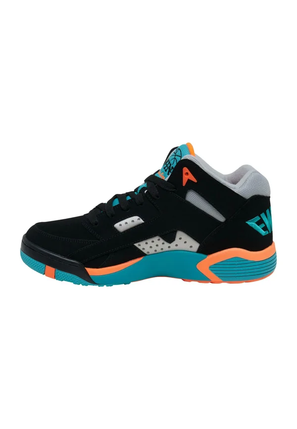 Sneaker low - black teal orange