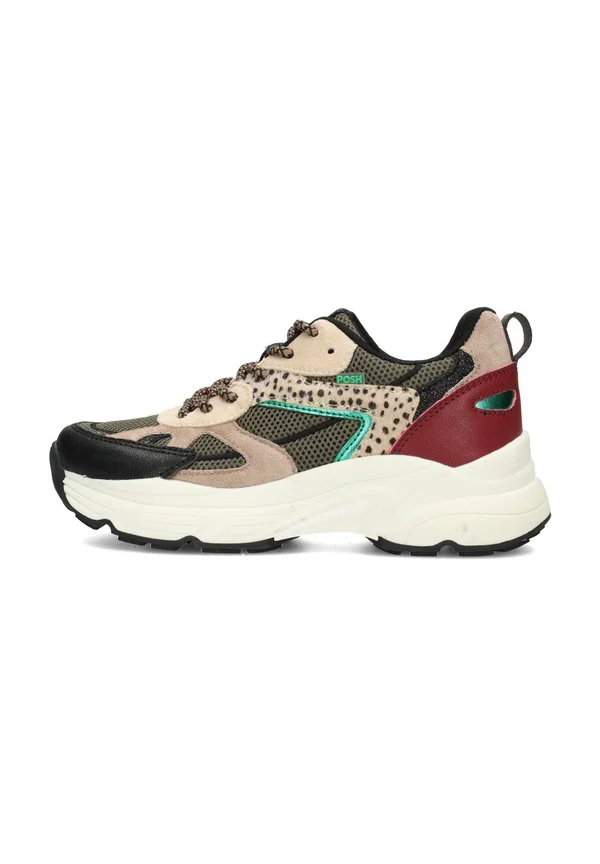 Sneaker low - black with beige combination