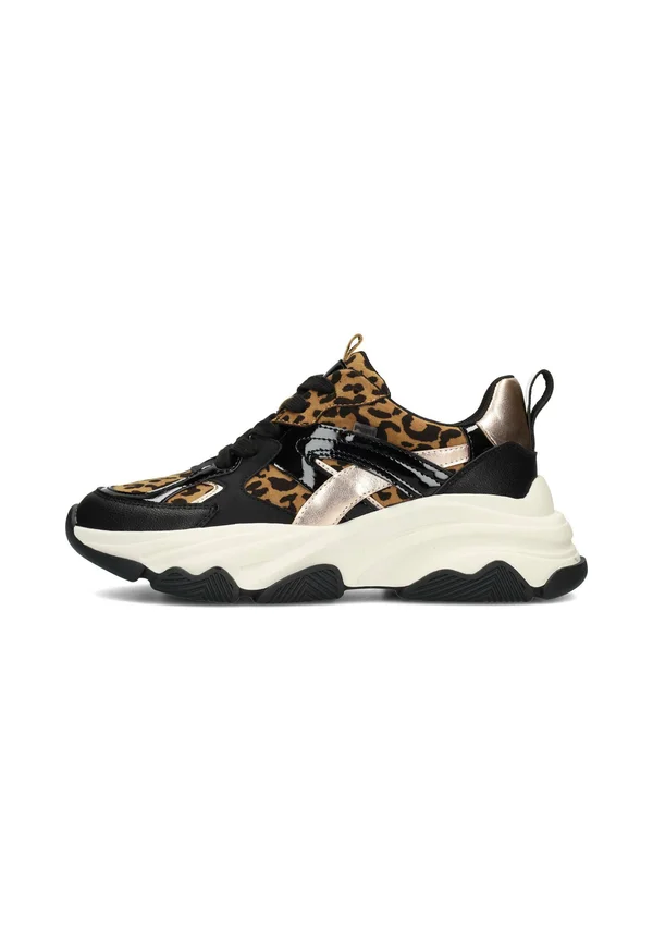 Sneaker low - brown with animal print