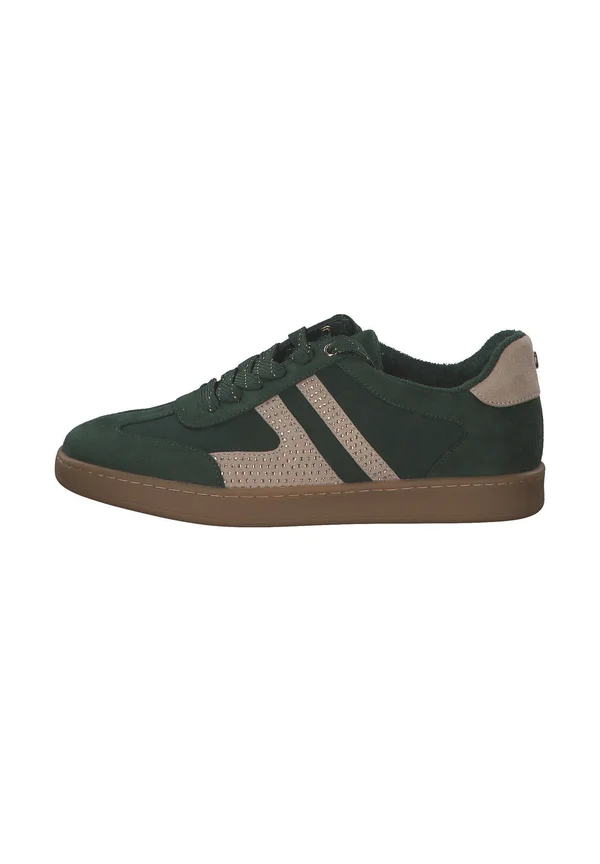 Sneaker low - dk green beige micro