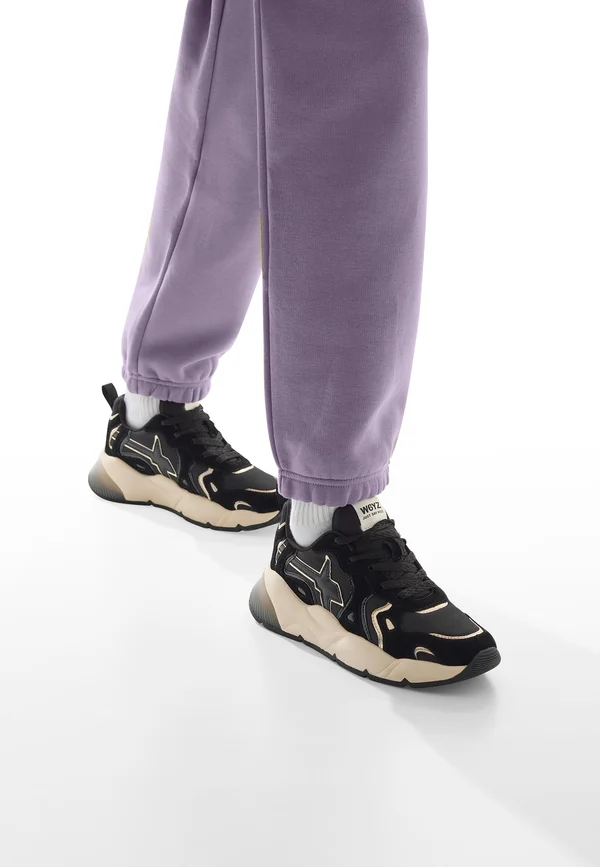 Sneaker low - schwarz/beige