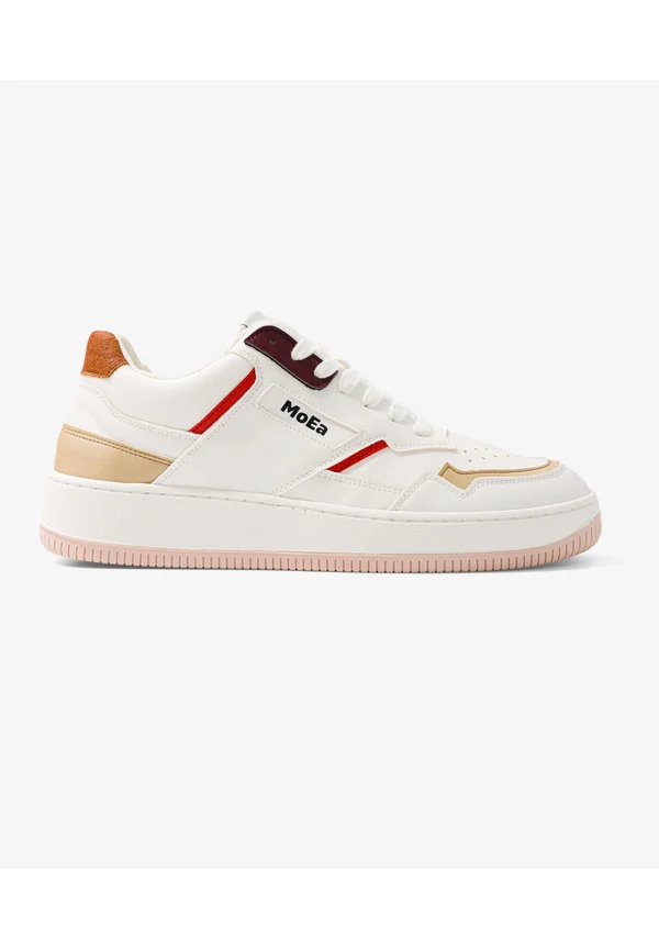 Sneaker low - white brown red pink