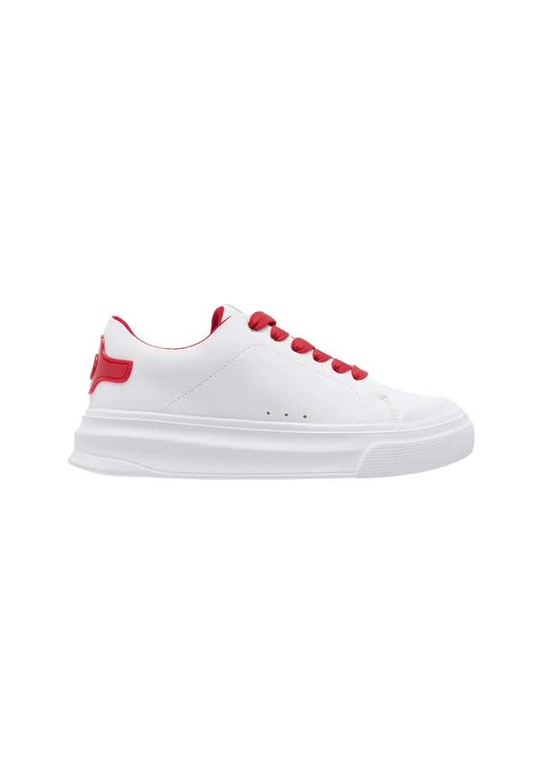 Sneaker low - white-red plain
