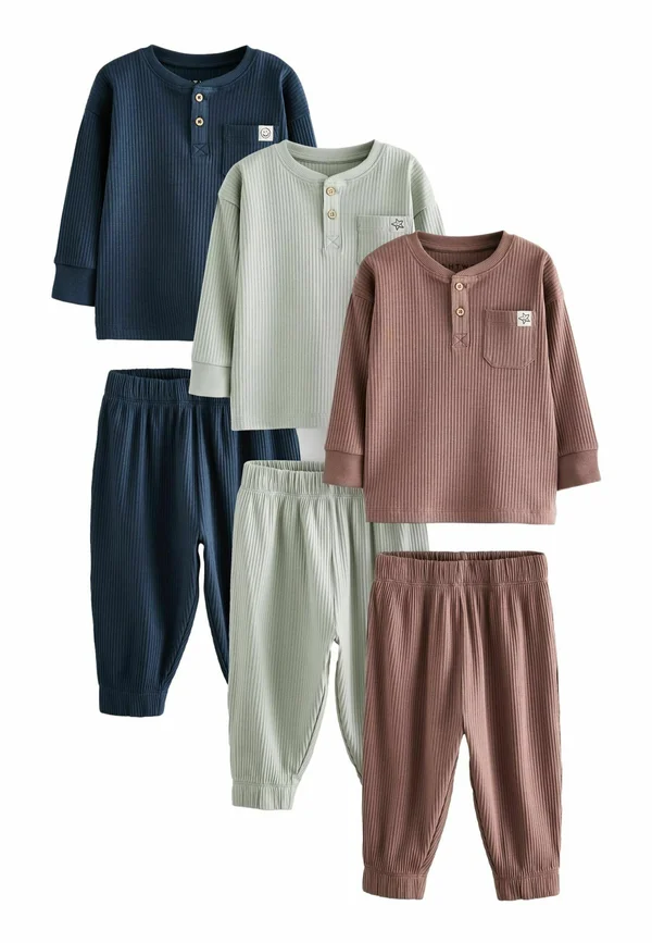 SNUGGLE 3 PACK SET - Nachtwäsche Set - navy camel plain