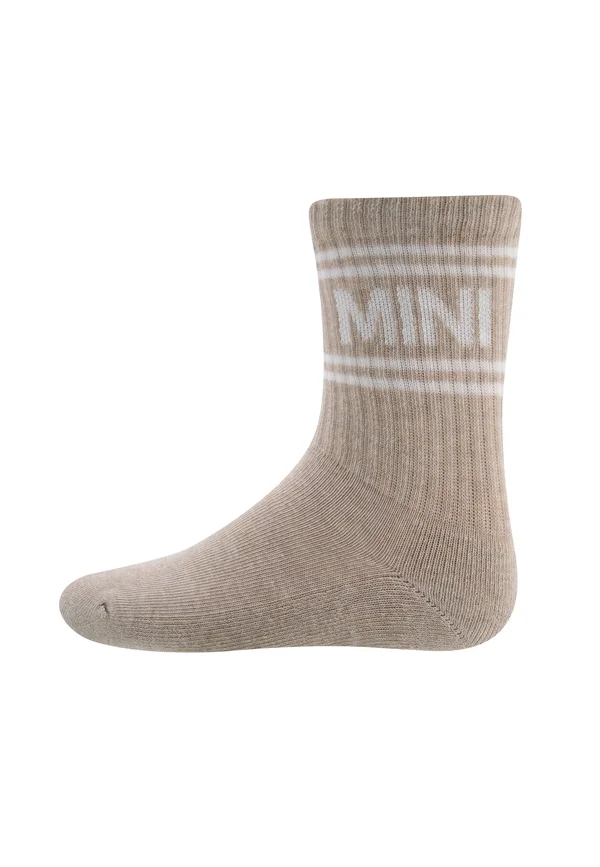 Socken - dunkel beige meliert