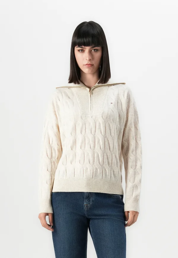 SOFT CABLE  - Strickpullover - heather oatmilk