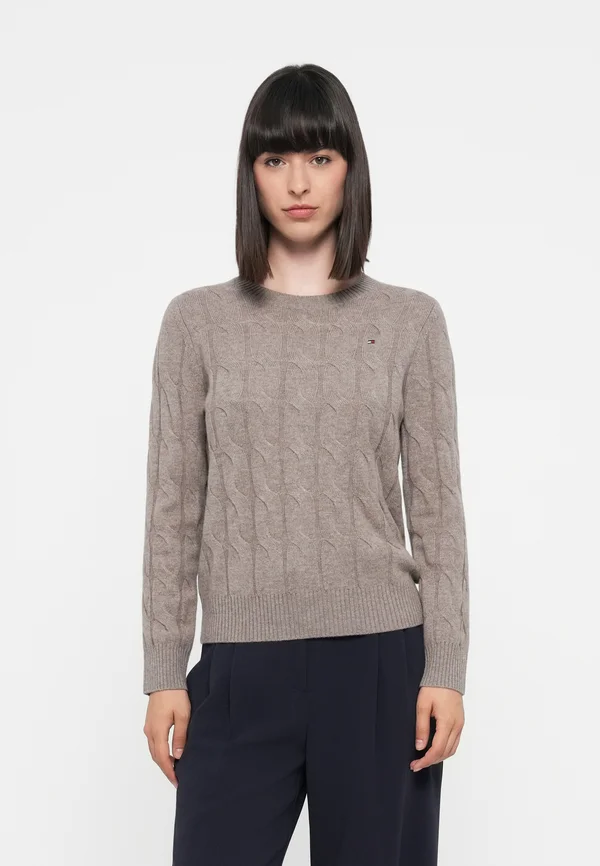 SOFT CABLE  - Strickpullover - heathered taupe