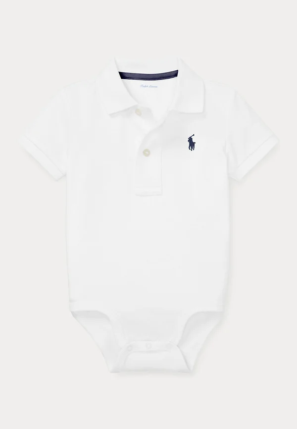 SOFT COTTON POLO BODYSUIT - Body - white