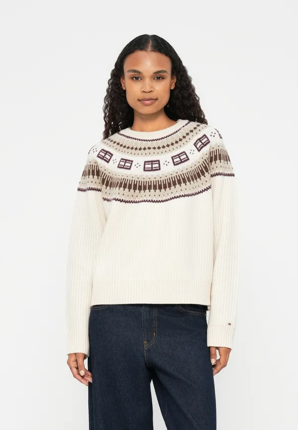 SOFT FAIRISLE  - Strickpullover - stone
