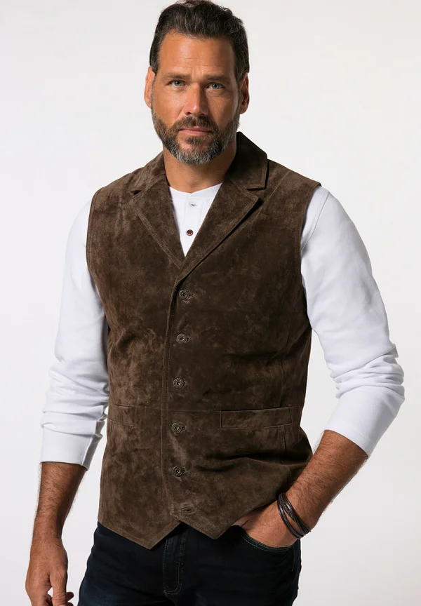 SOFT LAPEL - Weste - dark brown