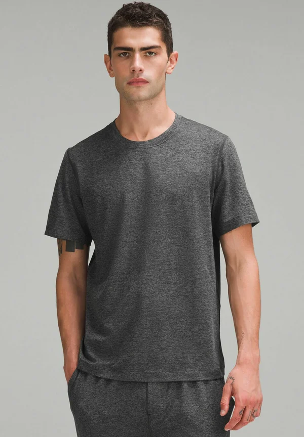 SOFT SHORT SLEEVE - T-Shirt basic - heathered black heathered graphite grey