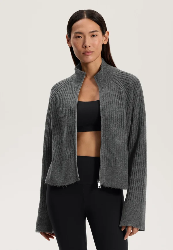 SOFT - Strickjacke - mottled grey